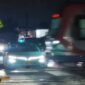 Taksi listrik Green SM yang tertabrak KRL di Bekasi
