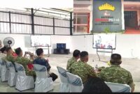 Kepala Desa (Jaro) Ruguk, Saiful bersama Wabup Lamsel dan Forkopimda serta Forkopimcam ketika mengikuti zoom meeting peresmian operasionalisasi 1.061 KDKMP