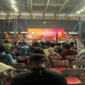 Suasana peringatan Hari Buruh Internasional 2026 oleh PDIP di GOR Otista Jakarta Timur