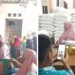 Hari pertama Pemerintah Desa Ruguk distribusikan bantuan pangan beras dan minyak goreng kepada masyarakat.
