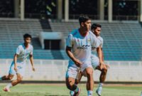 Eksel Runtukahu saat menjalani latihan bersama Timnas Indonesia setelah mendapat panggilan pemusatan latihan ASEAN Hyundai Cup 2026 berkat performa impresif bersama Persija Jakarta