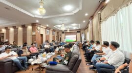 PT ASDP Indonesia Ferry (Persero) Cabang Bakauheni saat rapat koordinasi persiapan sterilisasi bersama regulator, aparat keamanan, operator kapal dan seluruh stakeholder