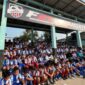 Peluncuran F21 Binangkit Football Academy di Lapangan Sepak Bola Desa Cinangka, Purwakarta, dihadiri tokoh masyarakat dan memperkenalkan program pembinaan sepak bola usia dini