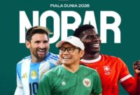 Ketua Umum DPP PKB Abdul Muhaimin Iskandar bersama kader dan simpatisan mengikuti nobar Argentina versus Swiss dalam rangkaian Harlah PKB ke-28 di Deheng House