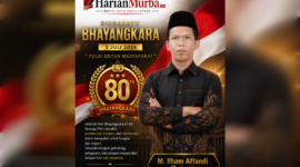 M. Ilham Affandi, Pemred HarianMurba.com, menyampaikan ucapan Selamat Hari Bhayangkara ke-80 yang diperingati pada 1 Juli 2026