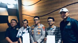 Didampingi LBH Trisula Sakti, Zul (anggota AWPI) resmi membuat laporan ke Polresta Bandar Lampung usai Dikeroyok preman saat jalankan tugas jurnalistik