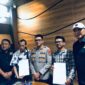 Didampingi LBH Trisula Sakti, Zul (anggota AWPI) resmi membuat laporan ke Polresta Bandar Lampung usai Dikeroyok preman saat jalankan tugas jurnalistik